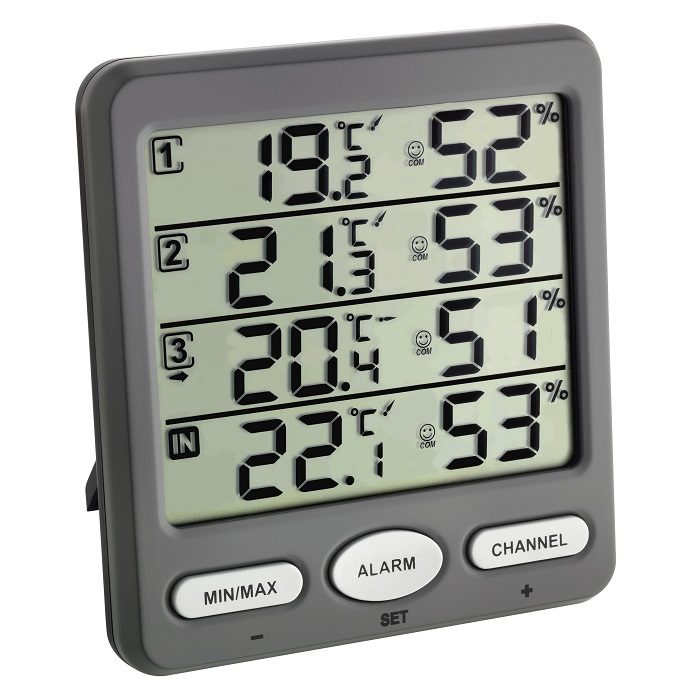 'Klima-Monitor' Funk-Thermo-Hygrometer inklusive 3 Sender